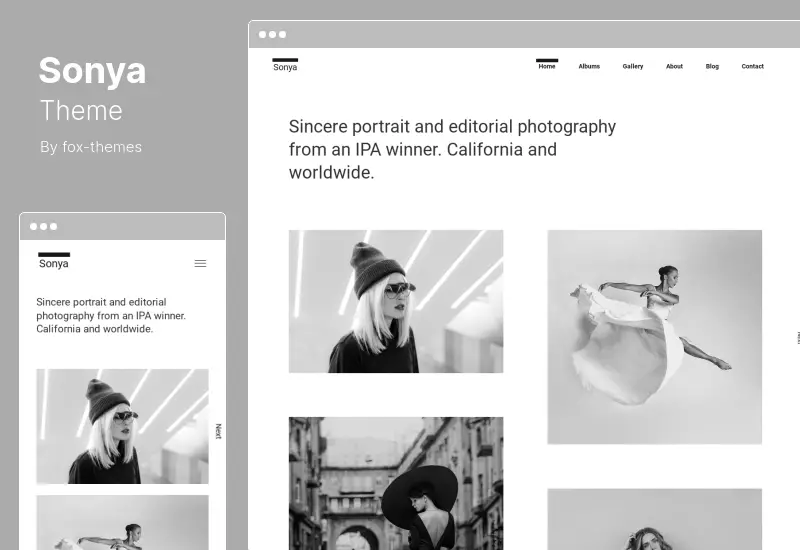 Sonya テーマ - 写真の WordPress テーマ