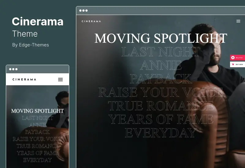 Cinerama テーマ - 映画スタジオと映画制作者向けの WordPress テーマ