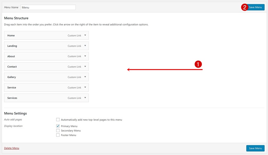 tam genişlikte menü modülü