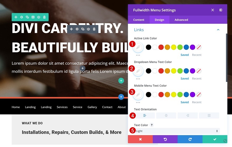 tam genişlikte menü modülü