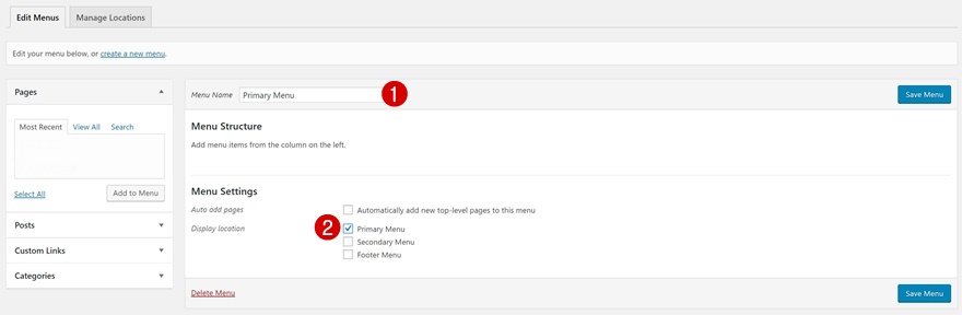 tam genişlikte menü modülü