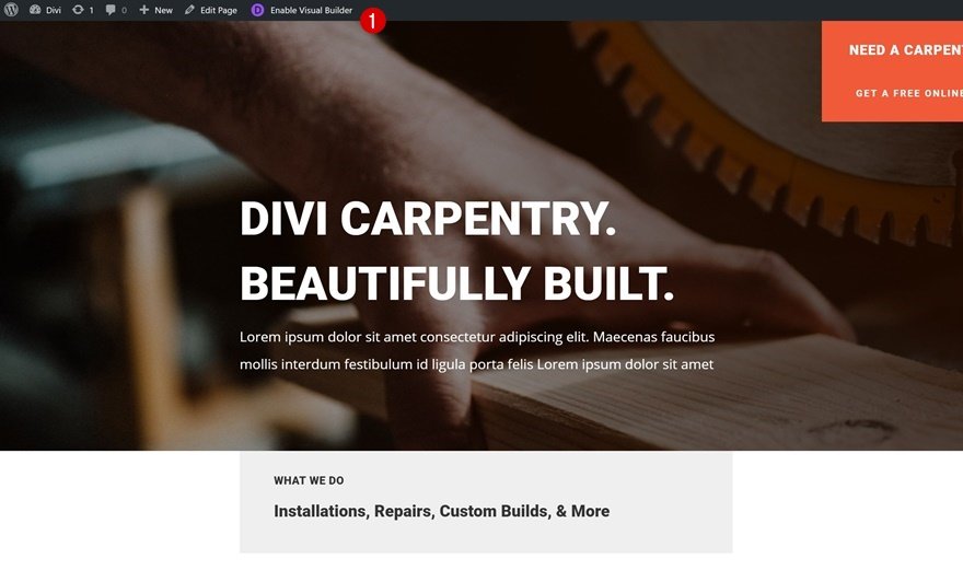 tam genişlikte menü modülü