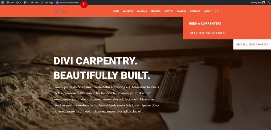 tam genişlikte menü modülü