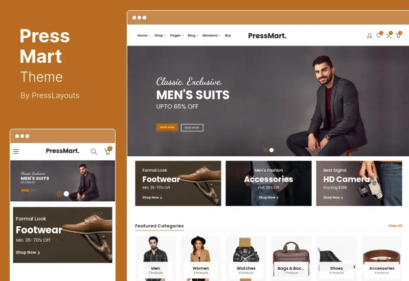 Tema PressMart - Tema WordPress Modern Elementor WooCommerce