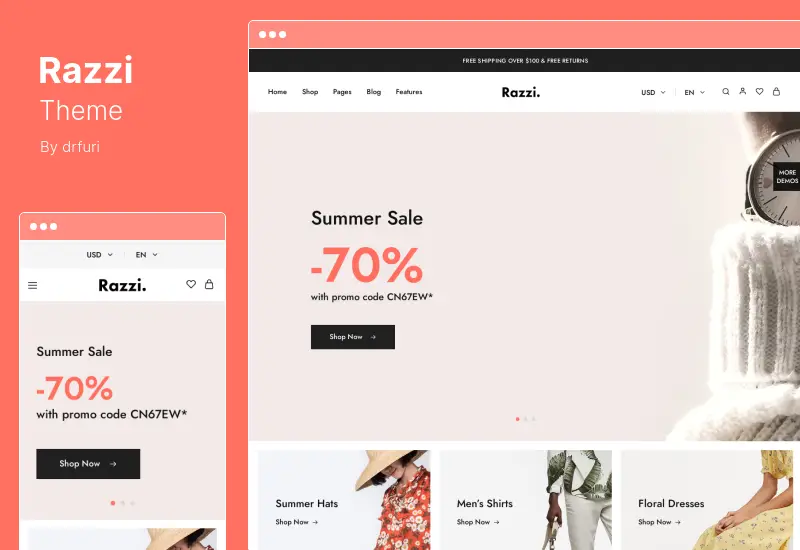 Tema Razzi - Tema multifuncțională WooCommerce WordPress