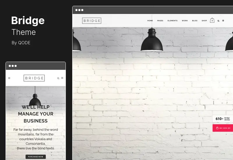 Bridge Theme — креативная многоцелевая тема WordPress