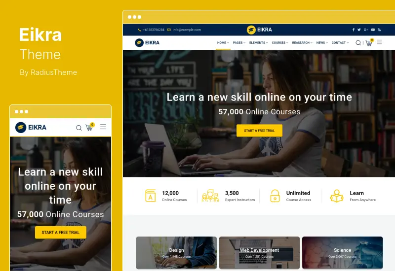 Tema Eikra - Tema WordPress per l'istruzione