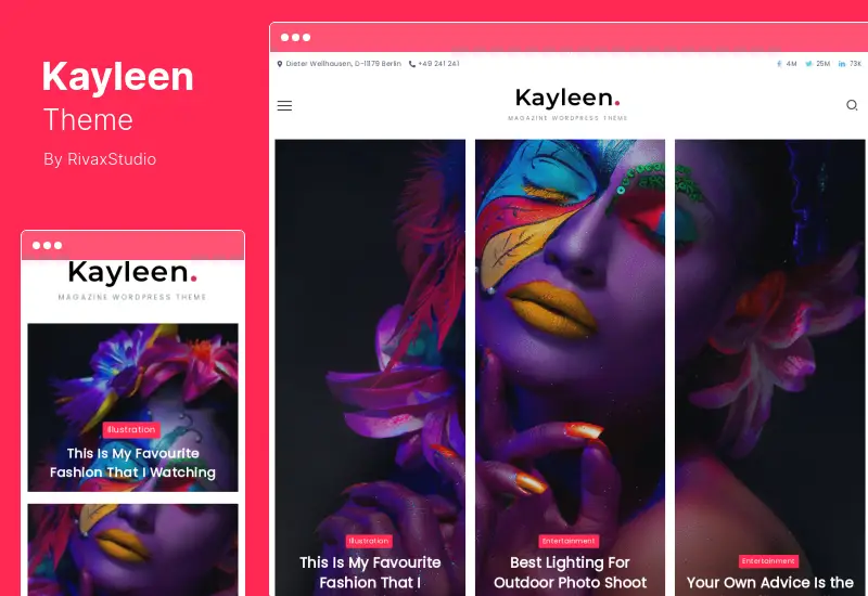 Kayleen Theme — тема WordPress для блогов и журналов