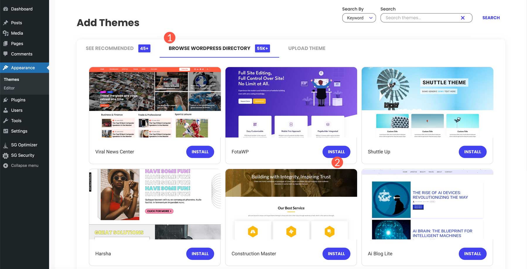 installa tema gratuito