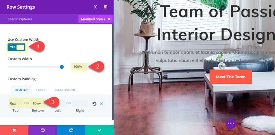 design dell'intestazione divi
