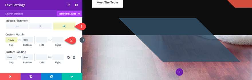 design dell'intestazione divi