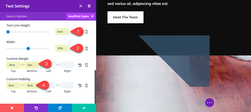 design dell'intestazione divi