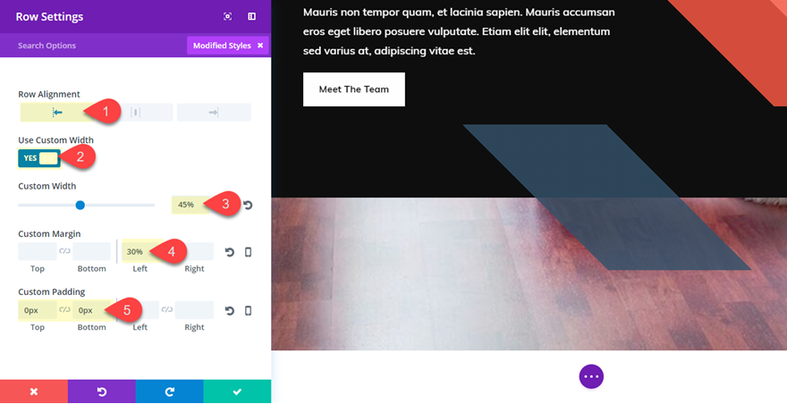 design dell'intestazione divi