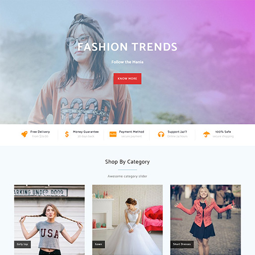 thèmes woocommerce gratuits - boutique