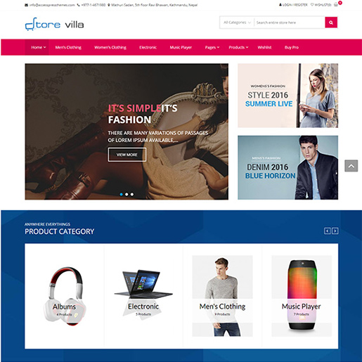 thèmes woocommerce gratuits - villa de magasin