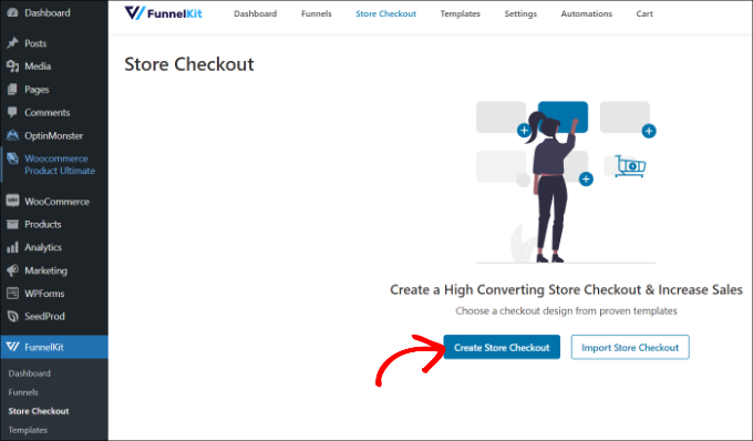 Crear caja de la tienda Create store checkout