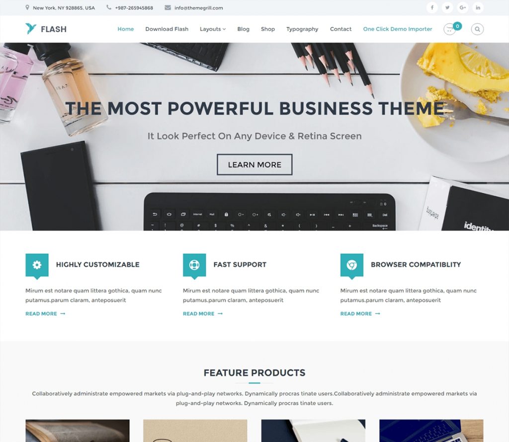 Flash – kostenlos -MultiPurpose WordPress Theme