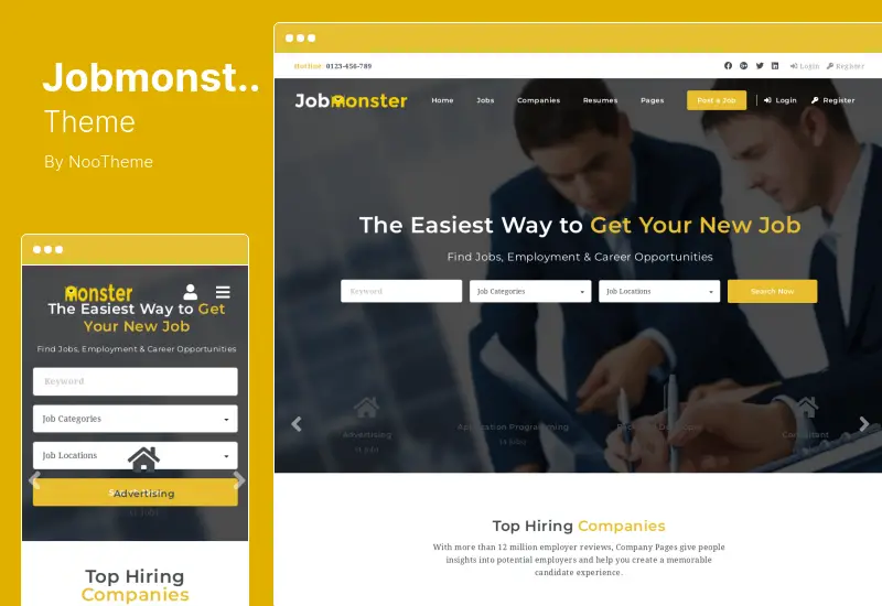 Tema Jobmonster - Tema WordPress per la bacheca di lavoro