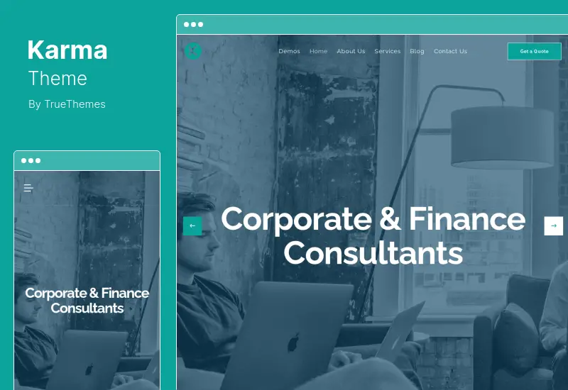 Tema Karma - Tema de WordPress para Elementor de la página de inicio de negocios