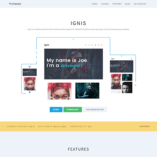 ücretsiz portföy WordPress temaları - ignis