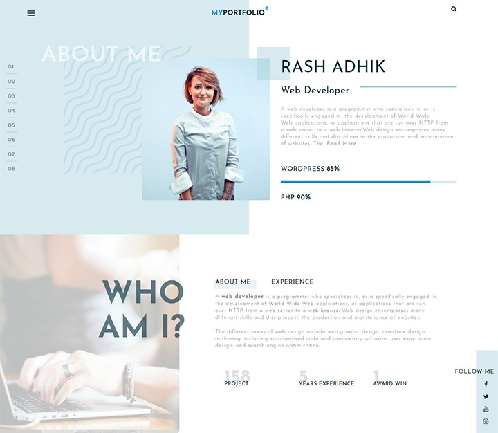 rt portföy wordpress ücretsiz portföy teması.