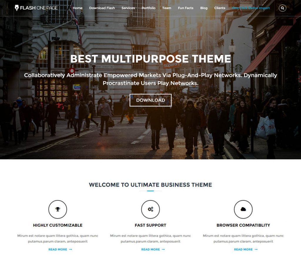 Çevrimiçi portföyler için flash içermeyen wordpress teması