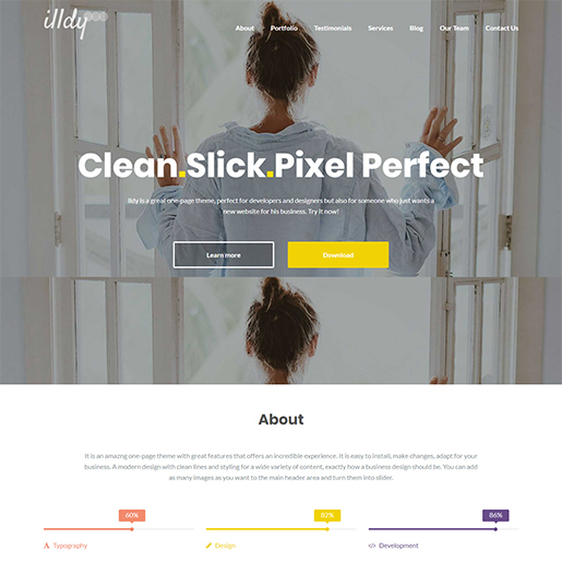 ücretsiz Portföy WordPress temaları- illdy