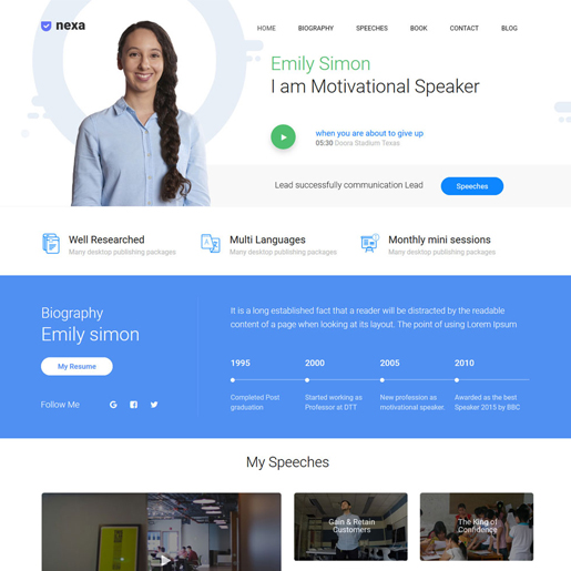 ücretsiz portofolio wordpress temaları nexa ilham kaynağı lite