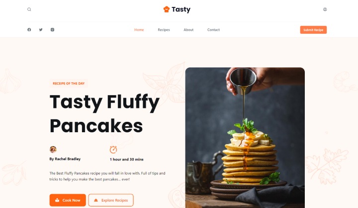 16 cele mai bune teme și șabloane WordPress pentru bloggeri și influenți culinare 2023 10 Blocksy Tasty