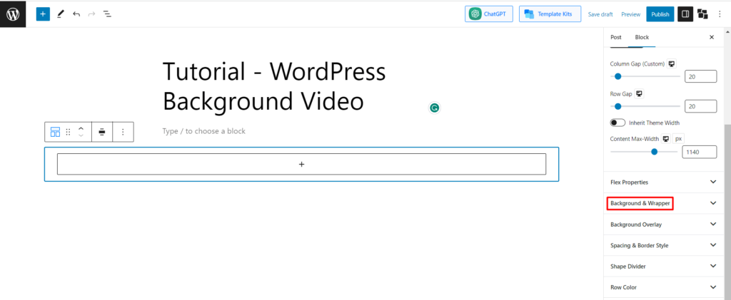 فيديو خلفية ووردبريس: أضفه بطريقتين مختلفتين 13 background and wrapper setting