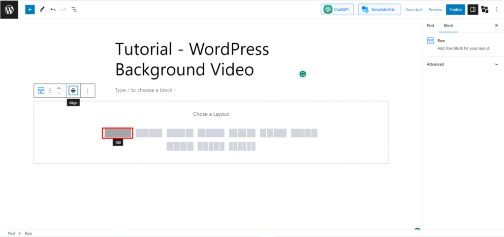 فيديو خلفية ووردبريس: أضفه بطريقتين مختلفتين 12 choose layout