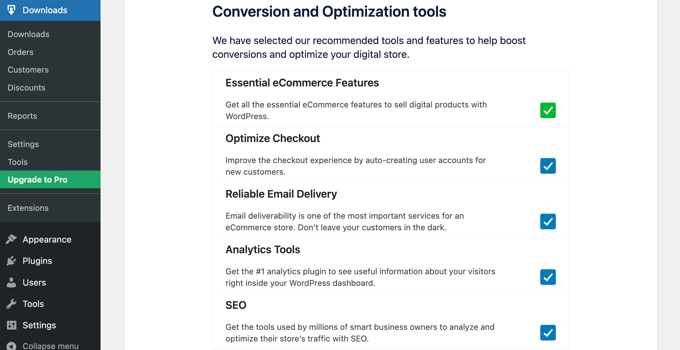 Configuração Fácil de Downloads Digitais Ferramentas de Conversão e Otimização Easy Digital Downloads Setup Conversion and Optimization Tools