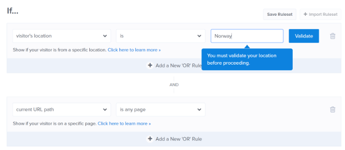Подтвердите свое местоположение Validate your location