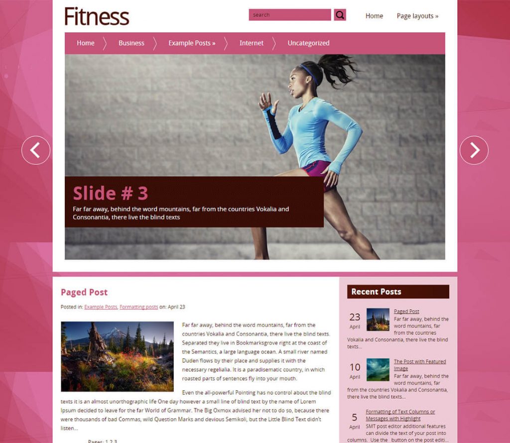 Fitness işi için fitness içermeyen wordpress teması