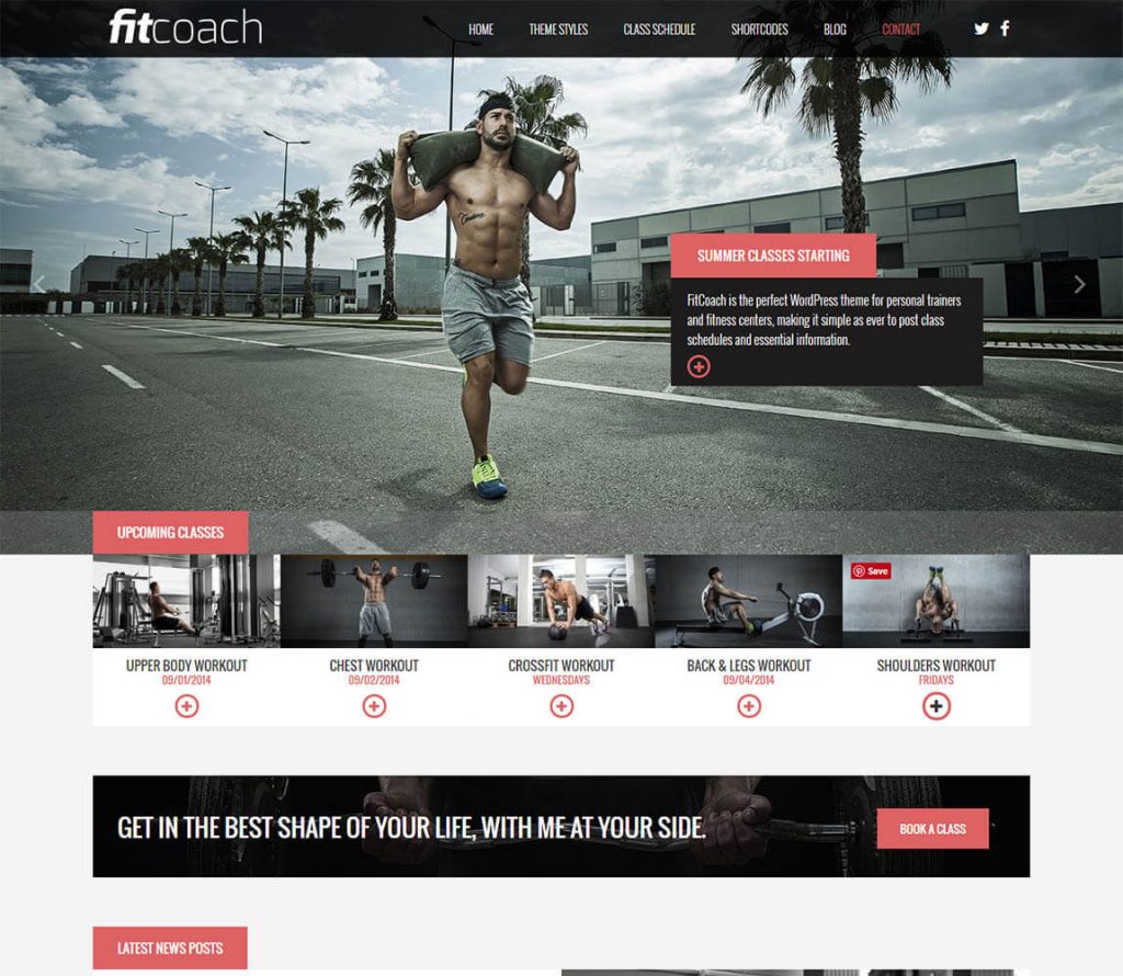 Fitcoach-modern ücretsiz wordpress fitness teması
