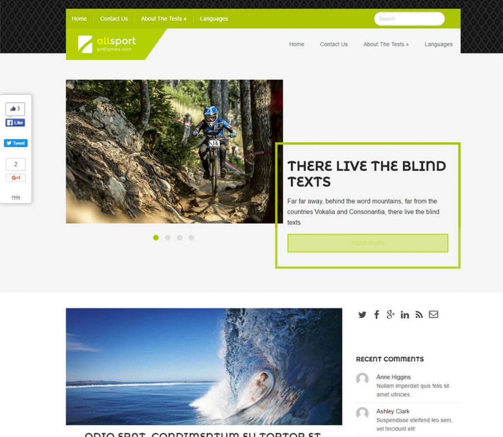 Tüm spor ücretsiz wordpress fitness teması.