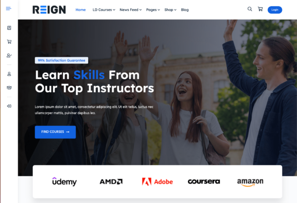 https://www.reigntheme.com/ create college website wordpress
