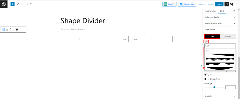 WordPress シェイプディバイダー: セクションを分割する技術をマスターする 7 types of shape dividers