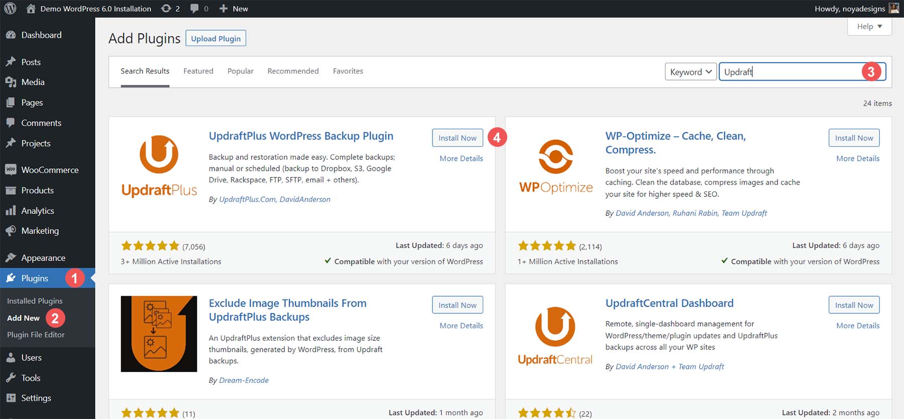 Installer UpdraftPlus, un plugin de sauvegarde WordPress
