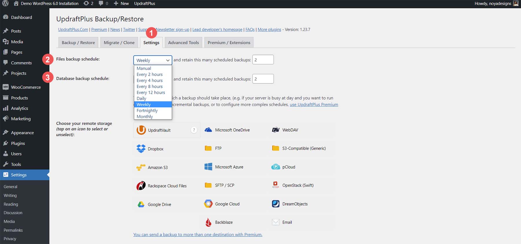 Configuration de sauvegardes planifiées avec UpdraftPlus