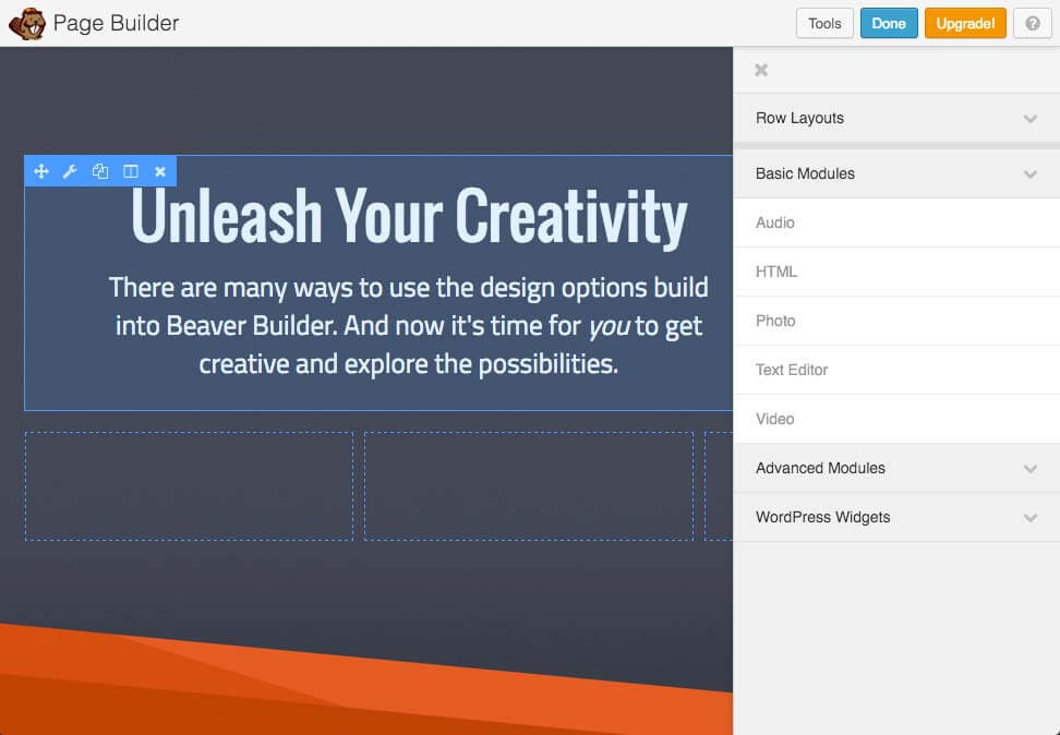 Beaver Builder 插件编辑界面