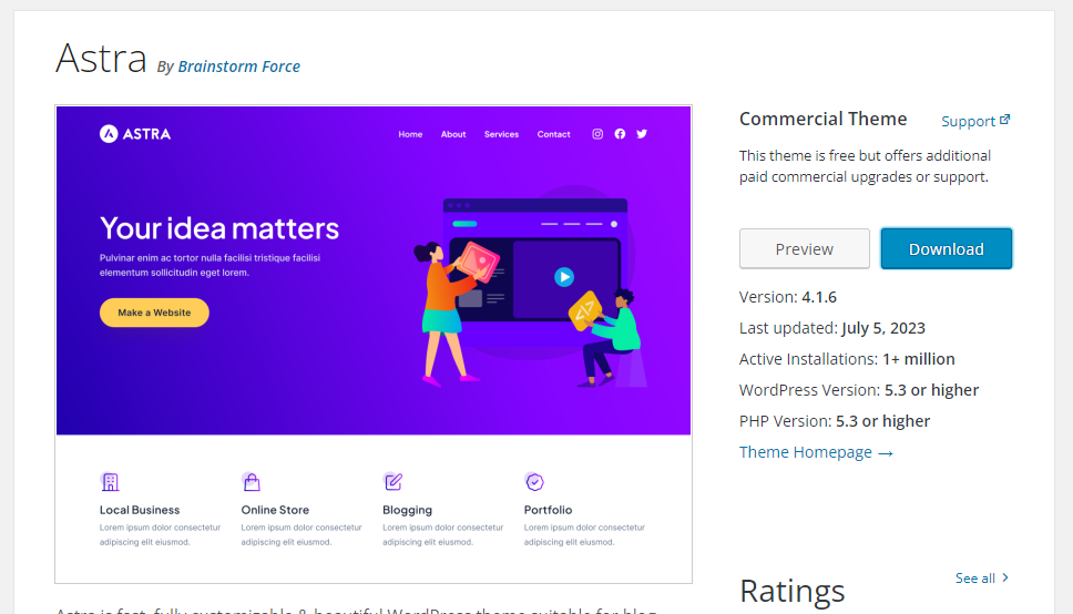 Astra WordPress-Theme