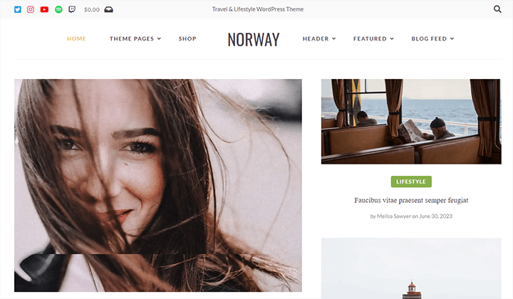 2023 年 15 個最佳旅遊博主和影響者 WordPress 主題和模板 11 norway 15