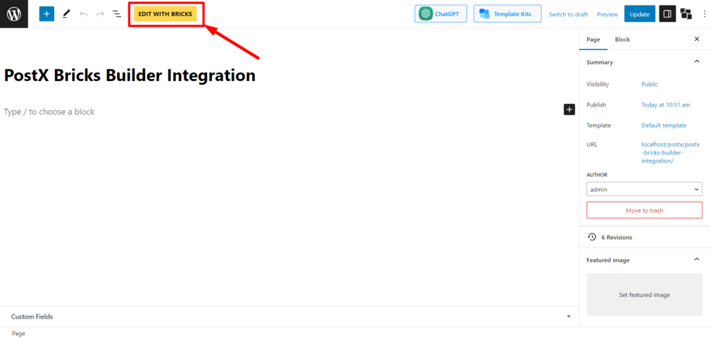 تقديم تكامل PostX Bricks Builder 9 Edit With Bricks