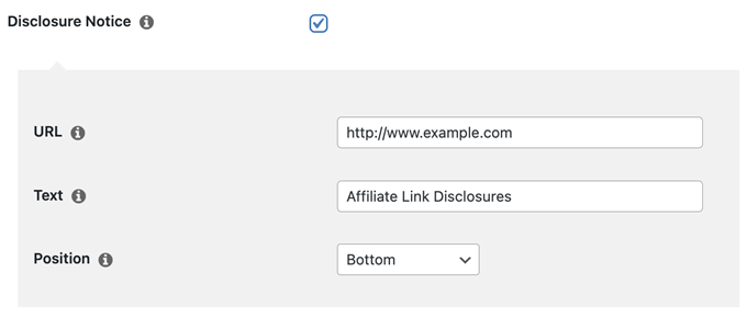 Уведомление о раскрытии информации о Pretty Links Pretty Links Disclosure Notice