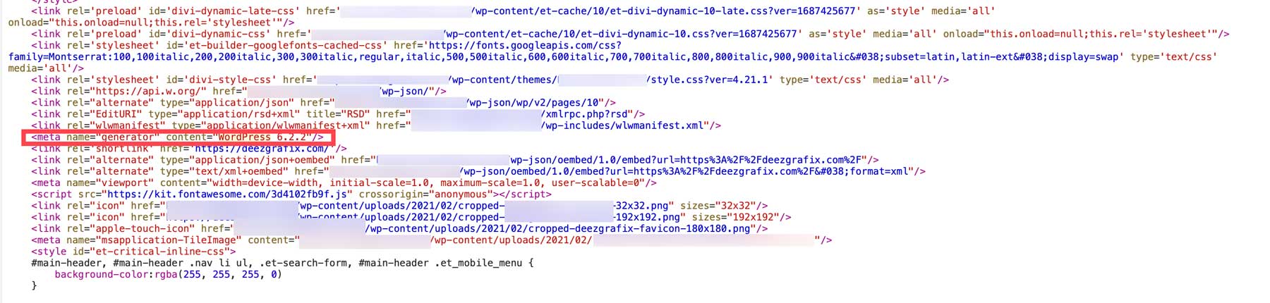 sembunyikan versi WordPress