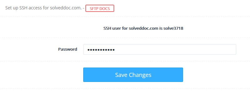 Configure la contraseña para obtener acceso SSH