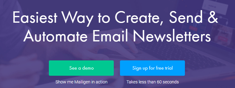 La home page di Mailigen.