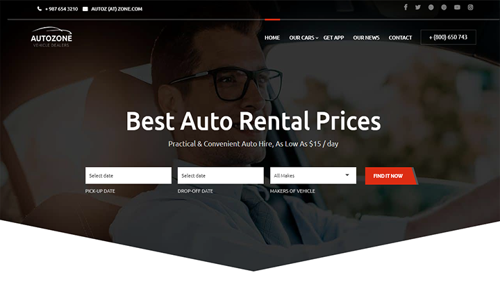 2023 年 14 个最佳汽车租赁 WordPress 主题 8 autozone