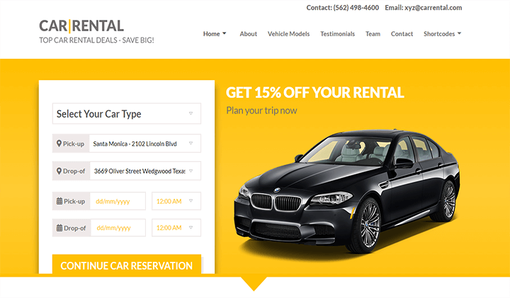 2023 年 14 个最佳汽车租赁 WordPress 主题 5 car rental 12
